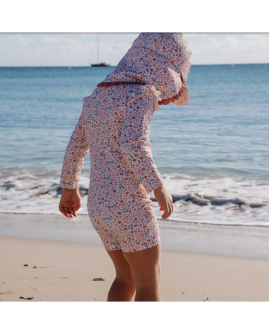 LITTLE DUTCH - Casquette de bain anti-UV - Champs de fleurs