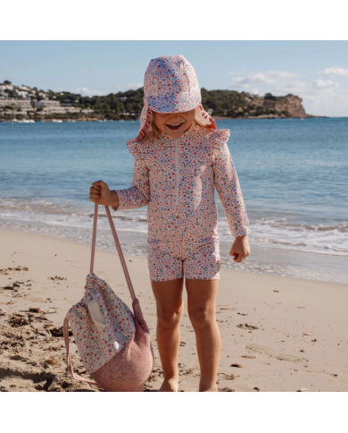 LITTLE DUTCH - Casquette de bain anti-UV - Champs de fleurs