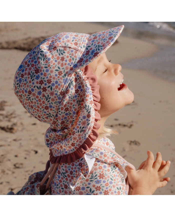 LITTLE DUTCH - Casquette de bain anti-UV - Champs de fleurs