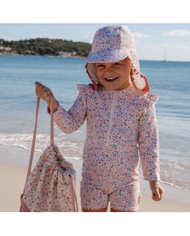 LITTLE DUTCH - Casquette de bain anti-UV - Champs de fleurs