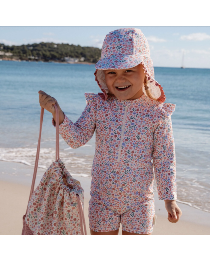 LITTLE DUTCH - Casquette de bain anti-UV - Champs de fleurs