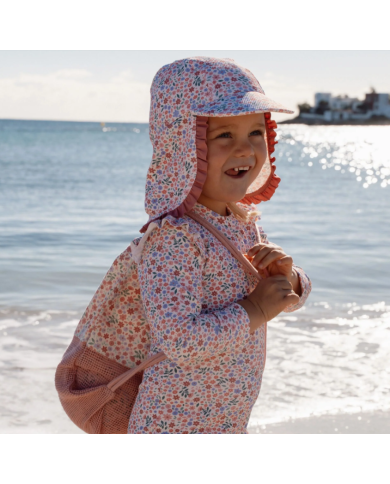 LITTLE DUTCH - Casquette de bain anti-UV - Champs de fleurs