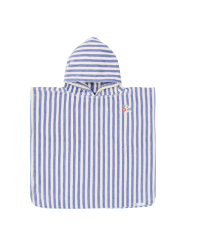 LITTLE DUTCH - Poncho de plage - Rayures violettes