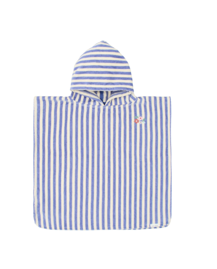 LITTLE DUTCH - Poncho de plage - Rayures violettes