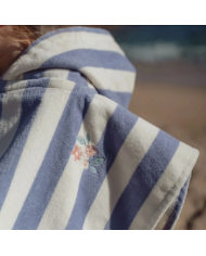 LITTLE DUTCH - Poncho de plage - Rayures violettes