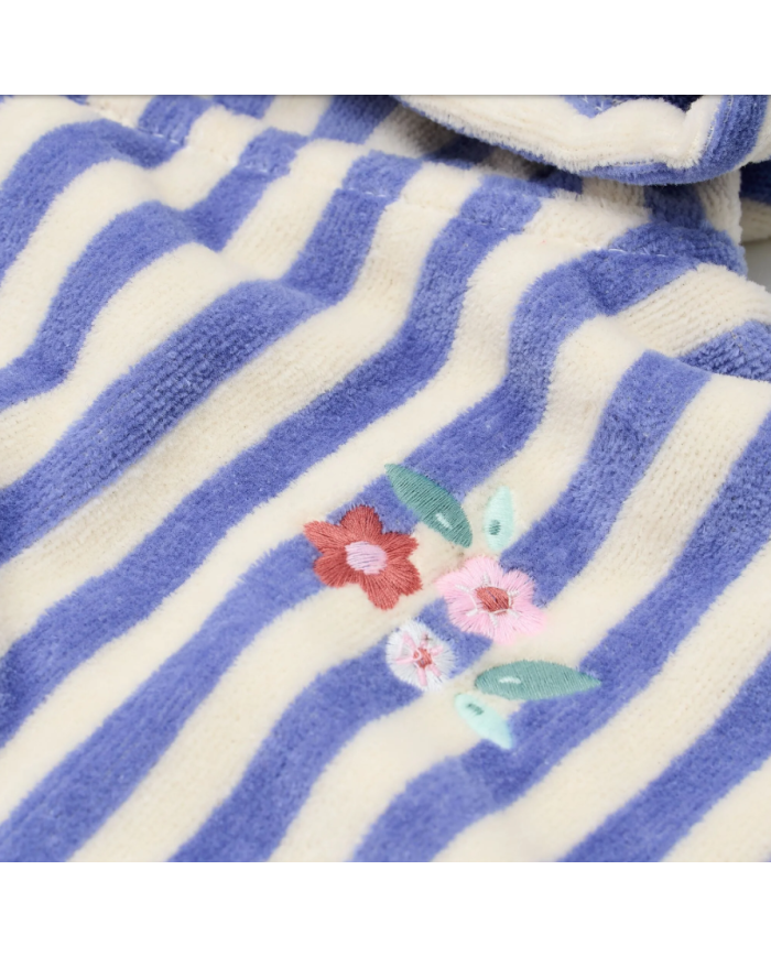 LITTLE DUTCH - Poncho de plage - Rayures violettes