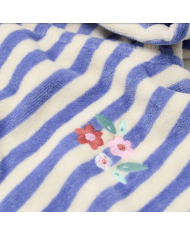 LITTLE DUTCH - Poncho de plage - Rayures violettes