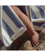 LITTLE DUTCH - Poncho de plage - Rayures violettes