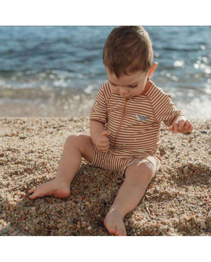 LITTLE DUTCH - Combinaison anti-UV - Rayures brunes