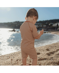 LITTLE DUTCH - Combinaison anti-UV - Rayures brunes