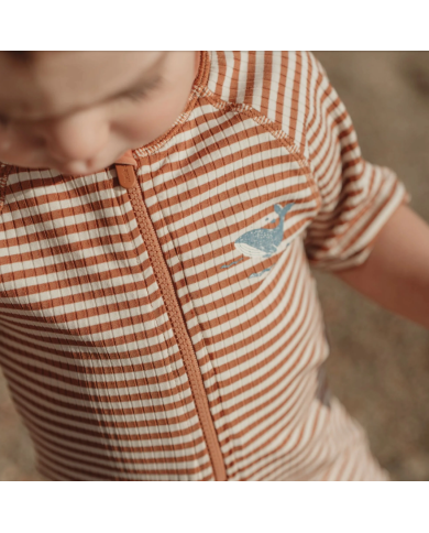 LITTLE DUTCH - Combinaison anti-UV - Rayures brunes