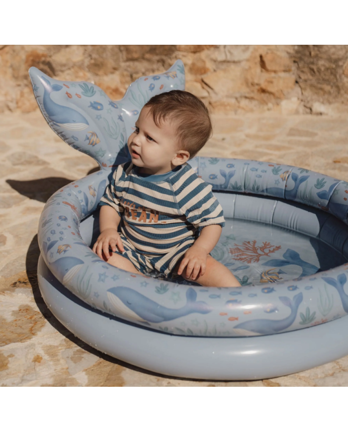 LITTLE DUTCH - Combinaison anti-UV - Rayures bleu océan