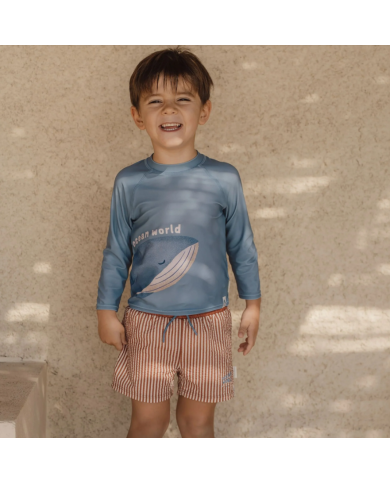 LITTLE DUTCH - T-shirt manches longues anti-UV - Baleine