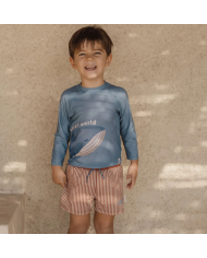 LITTLE DUTCH - Short de bain - Rayures brunes