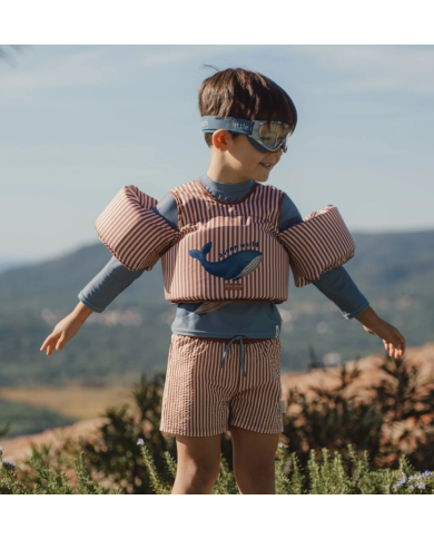 LITTLE DUTCH - Short de bain - Rayures brunes