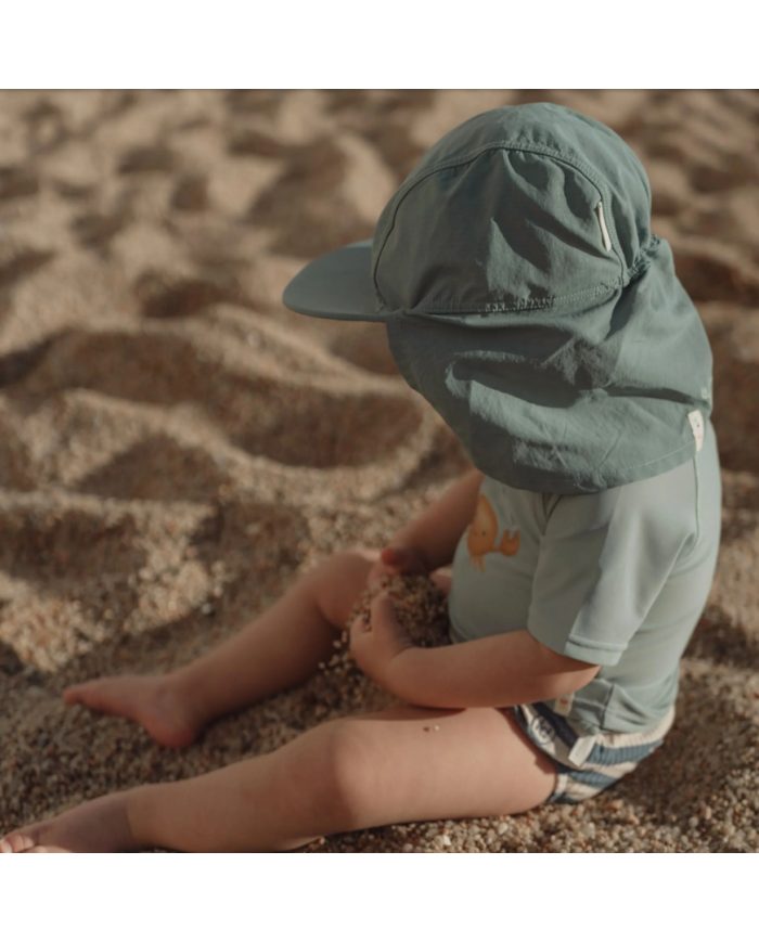LITTLE DUTCH - Casquette de bain anti-UV - Ocean green