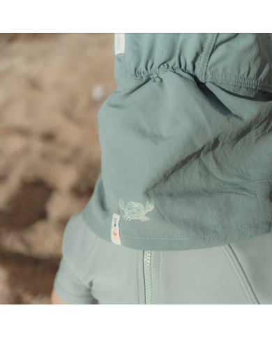 LITTLE DUTCH - Casquette de bain anti-UV - Ocean green