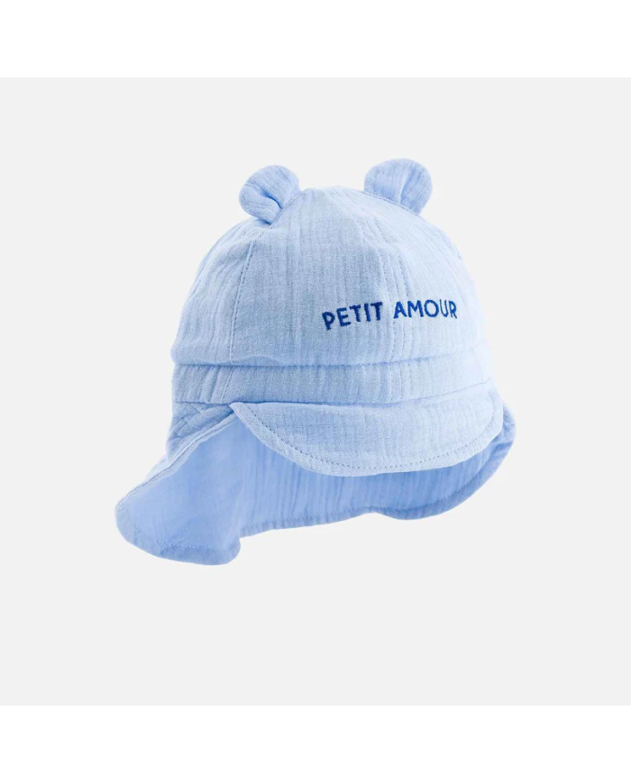 CHAMAYE - Chapeau bébé en gaze de coton - Petit Amour