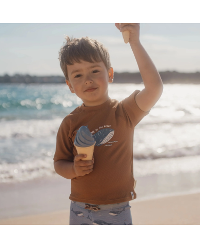 LITTLE DUTCH - T-shirt anti-UV - Brun