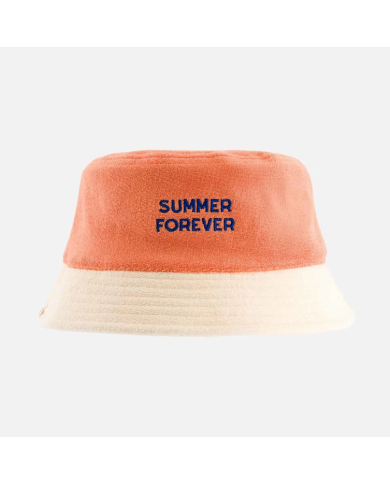 CHAMAYE - Bob en éponge réversible enfant et adulte bleu et orange - Summer Forever