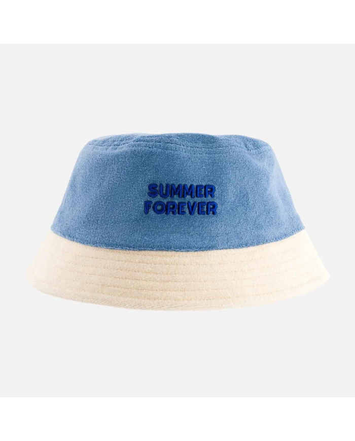 CHAMAYE - Bob en éponge réversible enfant et adulte bleu et orange - Summer Forever