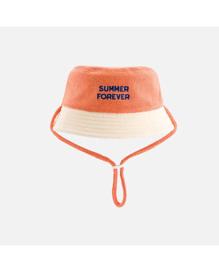 CHAMAYE - Bob en éponge réversible enfant et adulte bleu et orange - Summer Forever