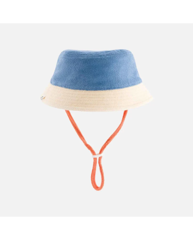 CHAMAYE - Bob en éponge réversible enfant et adulte bleu et orange - Summer Forever