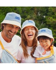 CHAMAYE - Bob en éponge réversible enfant et adulte rose et jaune - Summer Forever