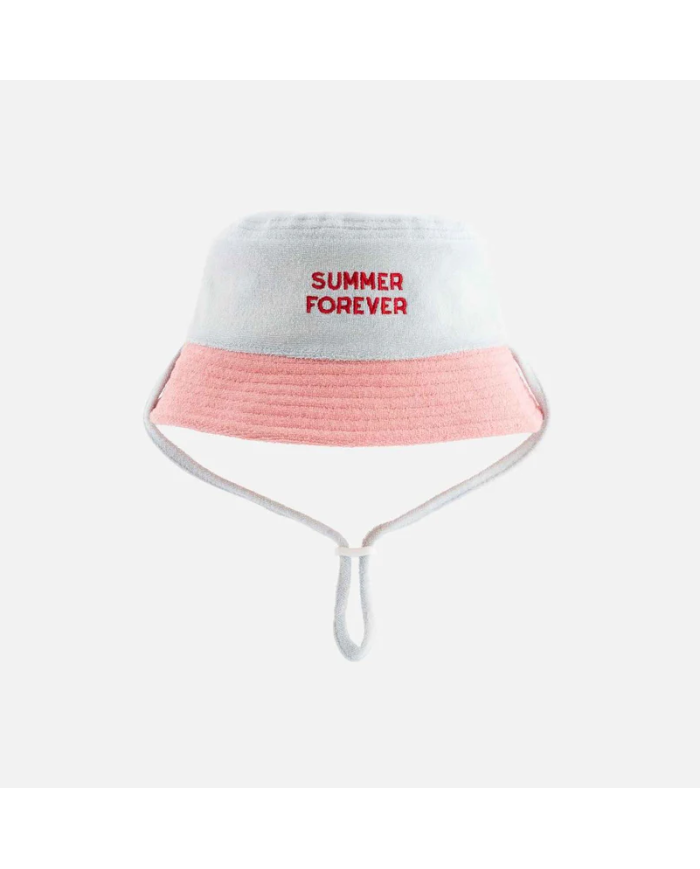 CHAMAYE - Bob en éponge réversible enfant et adulte rose et jaune - Summer Forever