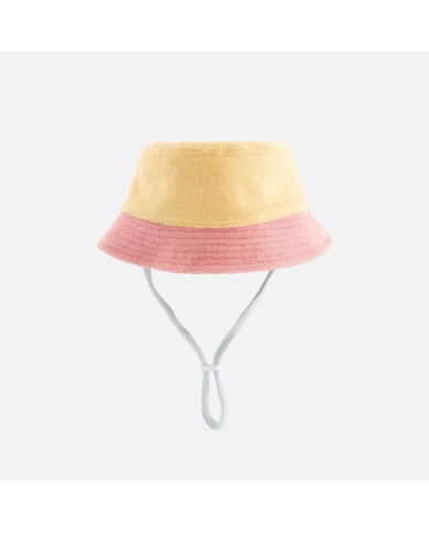 CHAMAYE - Bob en éponge réversible enfant et adulte rose et jaune - Summer Forever