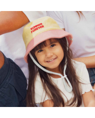 CHAMAYE - Bob en éponge réversible enfant et adulte rose et jaune - Summer Forever