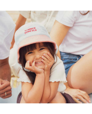 CHAMAYE - Bob en éponge réversible enfant et adulte rose et jaune - Summer Forever