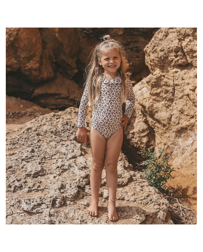 SALTED STORIES - Maillot de bain avec manches - SPARKLY FLOWERS