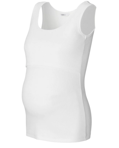 NOPPIES - Débardeur de grossesse et allaitement - EVITA - Blanc