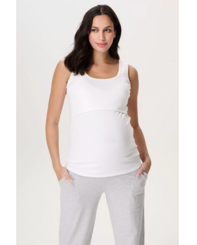 NOPPIES - Débardeur de grossesse et allaitement - EVITA - Blanc