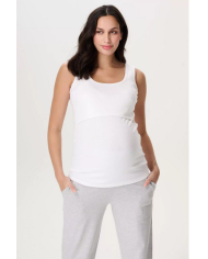 NOPPIES - Débardeur de grossesse et allaitement - EVITA - Blanc