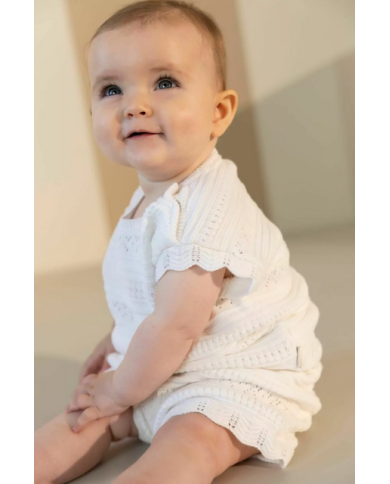 NOPPIES - Ensemble bébé short et t-shirt ajouré – Coton biologique GOTS