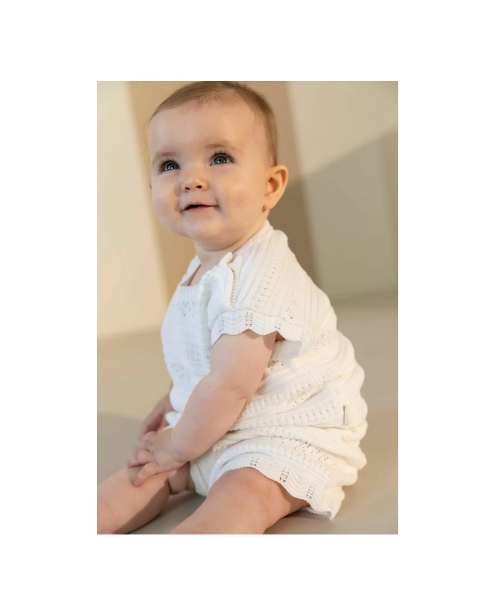 NOPPIES - Ensemble bébé short et t-shirt ajouré – Coton biologique GOTS