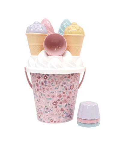 LITTLE DUTCH - Set de plage - Glaces - Rose ou Bleu