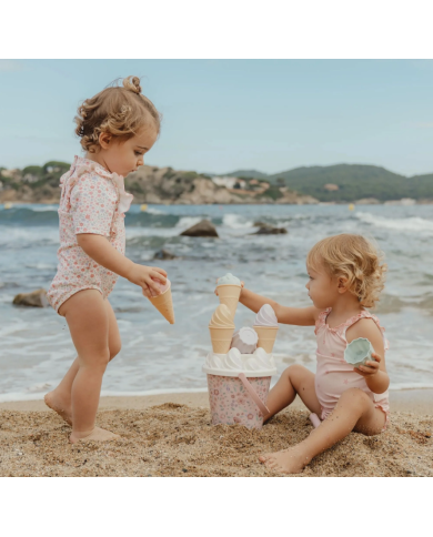 LITTLE DUTCH - Set de plage - Glaces - Rose ou Bleu