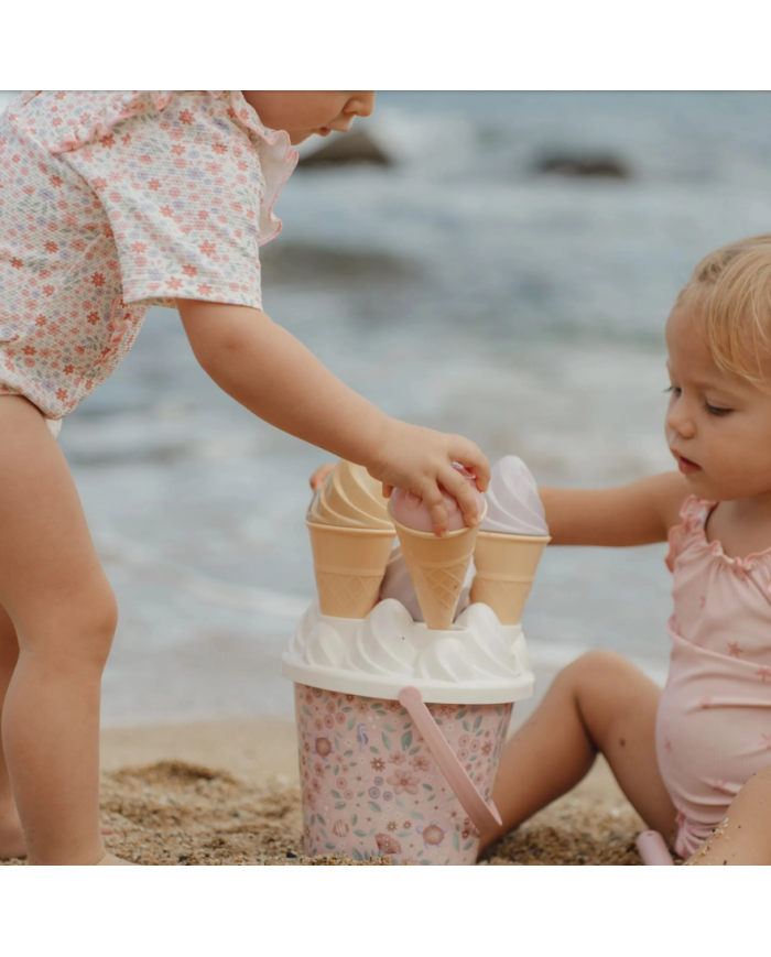 LITTLE DUTCH - Set de plage - Glaces - Rose ou Bleu