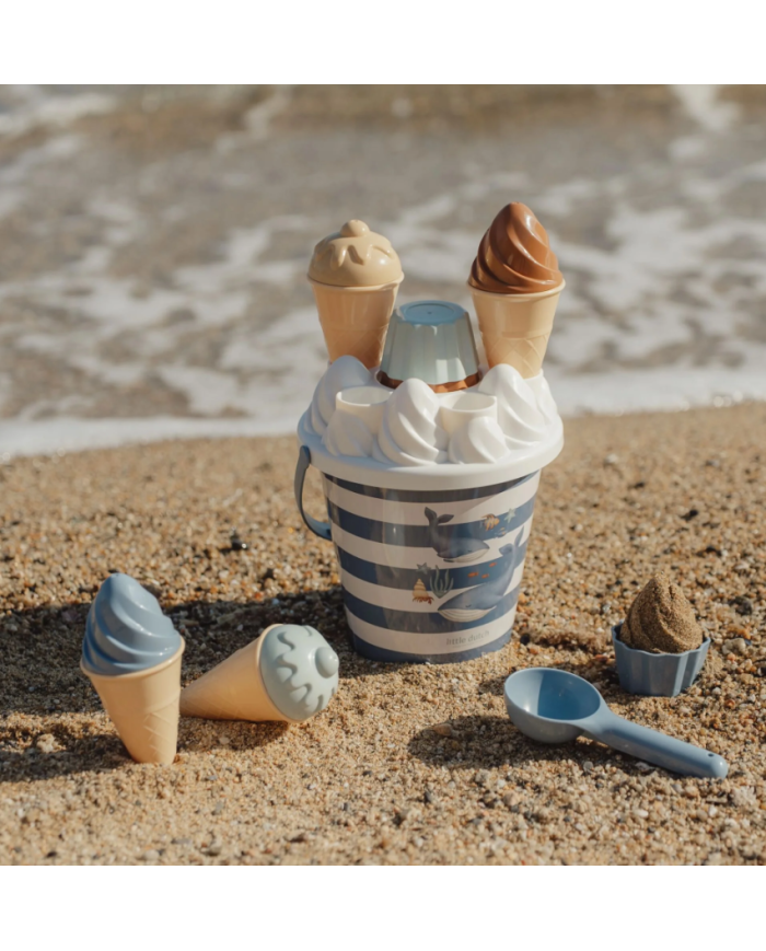 LITTLE DUTCH - Set de plage - Glaces - Rose ou Bleu
