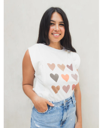 23 MAI PARIS - Débardeur d'allaitement - Coeurs