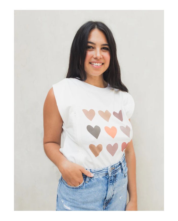 23 MAI PARIS - Débardeur d'allaitement - Coeurs