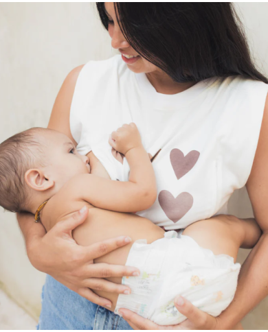 23 MAI PARIS - Débardeur d'allaitement - Coeurs