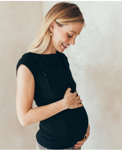 23 MAI PARIS - T-shirt d'allaitement - Noir