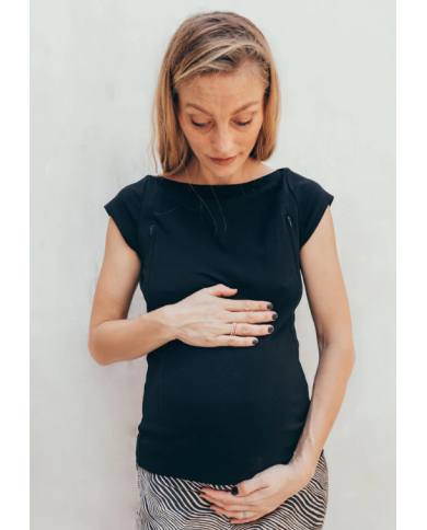 23 MAI PARIS - T-shirt d'allaitement - Noir