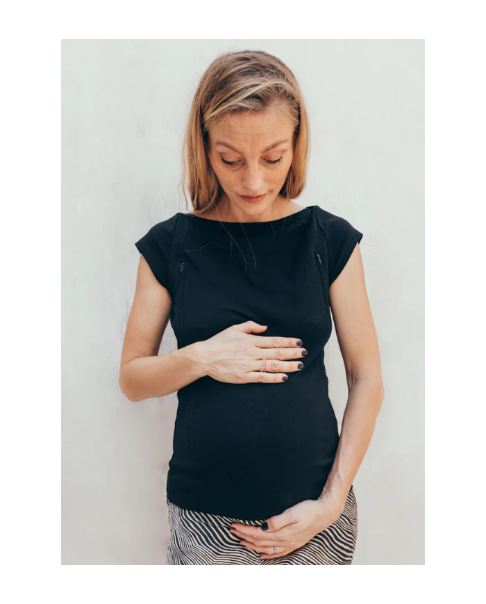 23 MAI PARIS - T-shirt d'allaitement - Noir