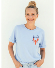 23 MAI PARIS - T-shirt d'allaitement - Coeurs bleus