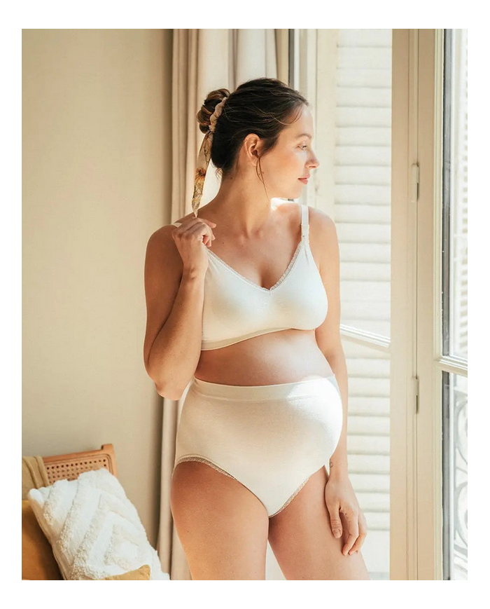 CACHE COEUR - ORGANIC - Brassière grossesse et allaitement - Naturel